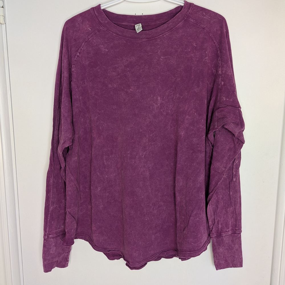 Zella Purple Oversized Long Sleeve Sweatshirt